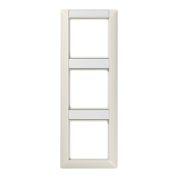 JUNG Рамка 3-кратная с полем для надписи для горизонтальной и вертикальной установки слоновая кость AS583NA