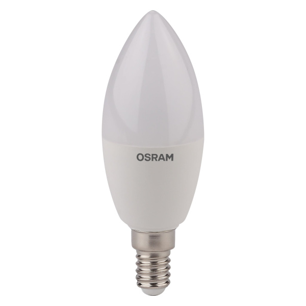 Купить Osram Лампа светодиодная (LED) «шар» E14 5Вт 210-230В матовая нейтральная холодно-белая 4000К 4058075056886