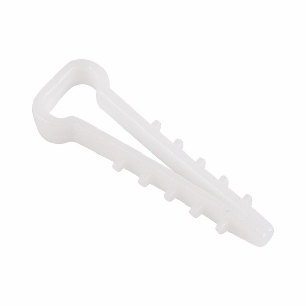 Дюбель-хомут 5-10 белый прямоугольный (100 шт.) Rexant 07-4610