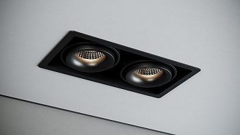 Quest Light Светильник встраиваемый, поворотный, черный, под лампу GU10, IP20 CASTLE 2 LD black