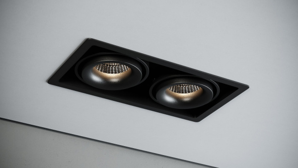 Quest Light Светильник встраиваемый, поворотный, черный, под лампу GU10, IP20 CASTLE 2 LD black