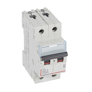 Legrand DX3 Автоматический выключатель 2P 0,5A (B) 10kA/16kA 408934