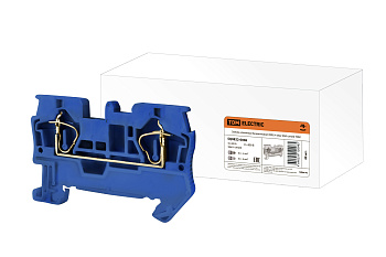 TDM Зажим клеммный безвинтовой (ЗКБ) 4 мм2 40А синий SQ0822-0006