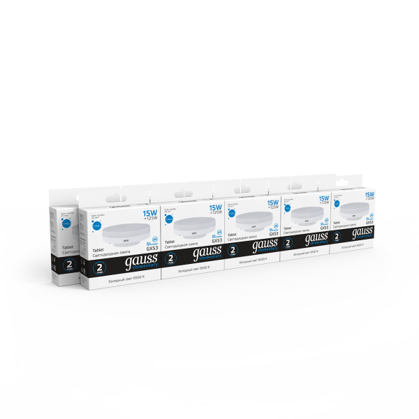 Купить Gauss Лампа Elementary GX53 15W 1140lm 6500K LED 83835