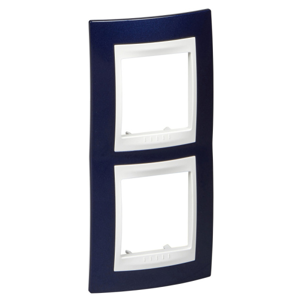 Купить SE Unica Хамелеон Индиго/Бел Рамка 2-ая вертикальная MGU6.004V.842