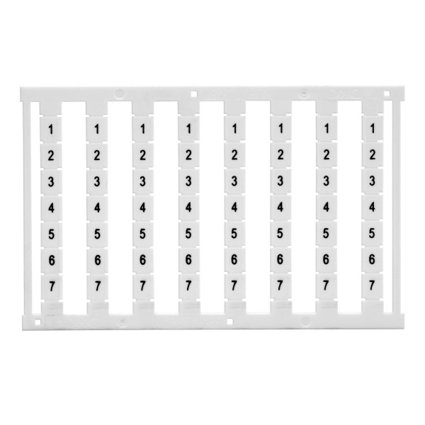 Купить DKC Nuputuk Маркировка для клемм, ширина 5 мм, узкая, для клемм Push-in, белая, от 25 до 36, горизонтальная ориентация, 1 шт. = карта из 96 маркеров
