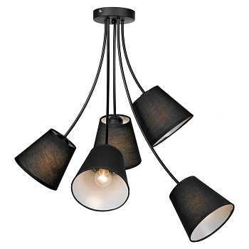 Lussole LGO Металл Черный /  Ткань Черный Люстра Е27 10W LSP-8266