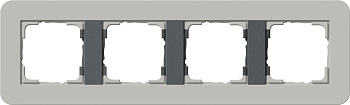 Gira E3 Серый/Антрацит Рамка 4-ая 0214422