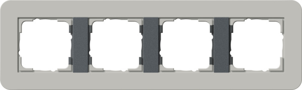 Gira E3 Серый/Антрацит Рамка 4-ая 0214422