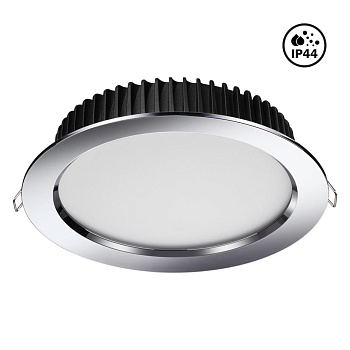 Novotech 358307 NT19 000 хром Встраиваемый св-к (драйвер в комплект не входит) IP44 LED 4000K 20W 85-265V DRU
