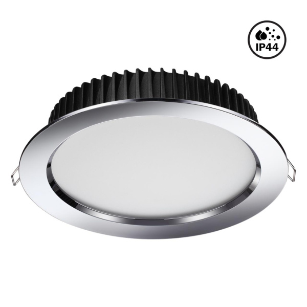 Novotech 358307 NT19 000 хром Встраиваемый св-к (драйвер в комплект не входит) IP44 LED 4000K 20W 85-265V DRU