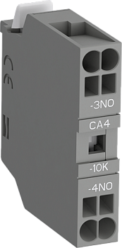 ABB Блок контактный дополнительный CA4-10K (1НО) с втычными клеммами для контакторов AF09K...AF38K и реле NF22EK...NF40EK 1SBN010160R1010