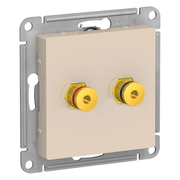 Systeme Electric AtlasDesign Беж Аудиорозетка двухместная