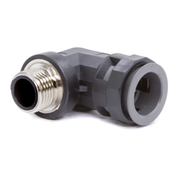 Купить DKC Муфта 90 грд. труба-коробка с металлической резьбой DN 12 мм, М20х1,5, полиамид, цвет черный