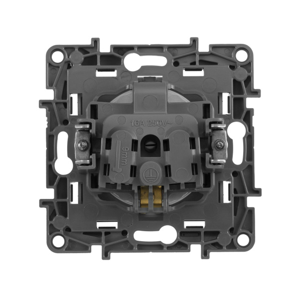 Купить Legrand Etika Алюминий Розетка с/з, винтовые клеммы, 16А, 250 В 672421