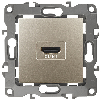 ЭРА 12-3114-04 Шампань Розетка HDMI, IP20, 12