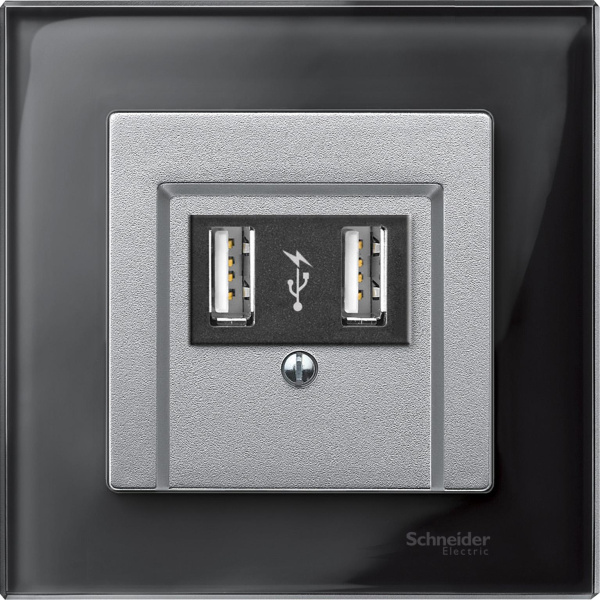 Купить SE Merten SM Алюминий Накладка аудиорозетки 2-ой (мех М46701х) MTN297960