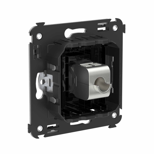 Купить DKC Компьютерная розетка RJ-45 без шторки в стену, кат.6 одинарная экранированная, "Avanti", "Черный квадрат"