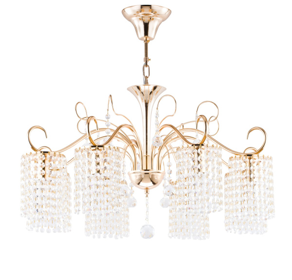 Купить Freya Crystal Leona Золото Люстра E14 40W FR1127-PL-08-G