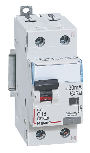 Купить Legrand DX3 Автоматический выключатель дифференциального тока 1P+N 16А (С) 30MA-A 411050