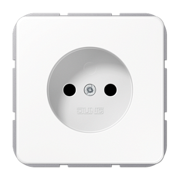 JUNG Розетка 10A 250V / 16A 250V~  2-х полюсная, без заземления, белый CD511NWW