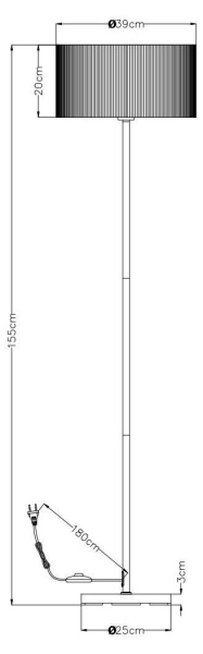 Купить Arte Lamp A1021PN-1SS Торшеры с одним плафоном