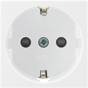 ABB Variant+ Белый Мех розетки 45х45 с/з и защ шторками для монтажа в установочную коробку, IP54 2CHN253357C4500