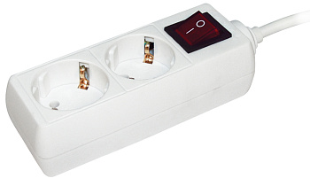 IEK Удлинитель У02К-выкл. 2 места 2Р+РЕ/5 метров 3х1мм2 16А/250