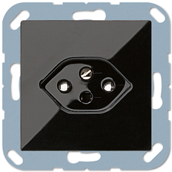 JUNG Розетка, швейцарский разъем, черный A1520-13BFSEVSW