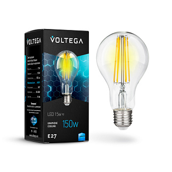 Voltega VG10-A1E27cold15W-F ЛОН Е27 4000К 15W Графен 7103
