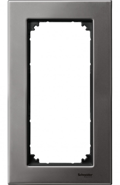 Купить SE Merten SM M-Elegance Серый родий Рамка 2-ая без перегородки MTN403814