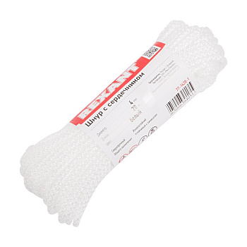 Шнур с сердечником 4мм 20м (белый) Rexant 77-1420-1