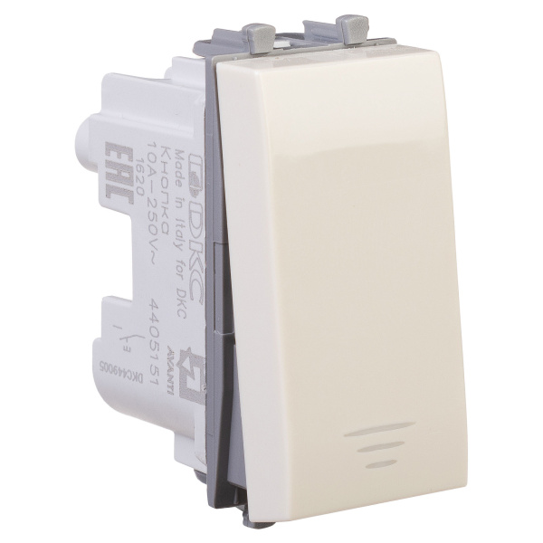 Купить DKC Кнопка модульная, "Avanti", "Ванильная дымка", 1 модуль