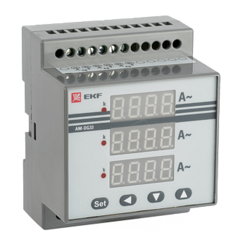 EKF PROxima Амперметр AD-G33 цифровой на DIN трехфазный