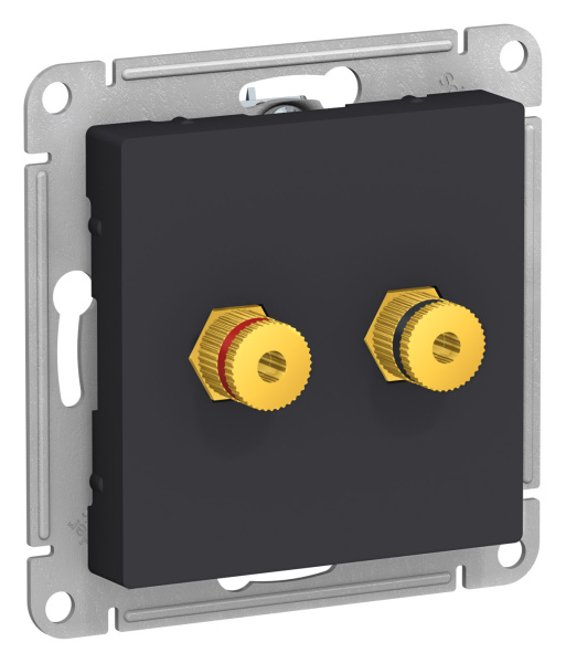 Купить Systeme Electric AtlasDesign Карбон Аудиорозетка двухместная