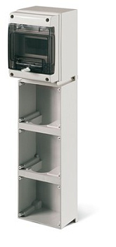 DKC Корпус на 6 модулей и 3 поста с основанием 136х125 мм.