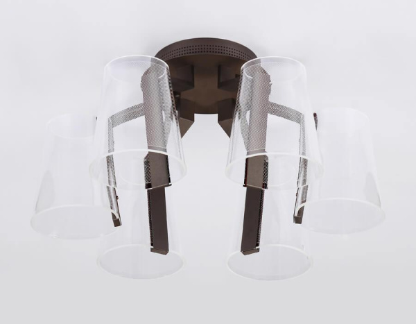 Купить Ambrella Потолочная светодиодная люстра с пультом AK4033/6 CF кофе 96W D600*290 (ПДУ РАДИО 2.4)