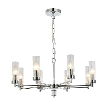 Favourite 2672-8P подвесная люстра Каркас цвета хром, плафоны из прозрачного стекла