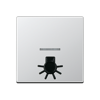 JUNG Клавиша с окошком для подсветки и рельефным символом "освещение" алюминий A590L1KOAL