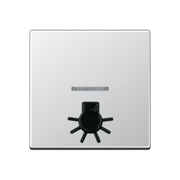 JUNG Клавиша с окошком для подсветки и рельефным символом "освещение" алюминий A590L1KOAL