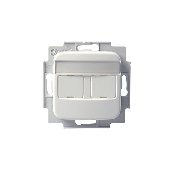 ABB Jussi Бел Розетка телекоммуникационная на 2*RJ45, без разъемов (Kingston) 2TKA002182G1