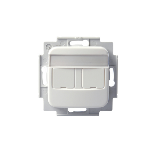 ABB Jussi Бел Розетка телекоммуникационная на 2*RJ45, без разъемов (Kingston) 2TKA002182G1