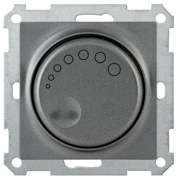 Купить IEK СС10-1-1-Б Светорегулятор поворотный с индикацией 600Вт BOLERO антрацит EDB11-0600-K95