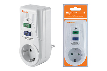 TDM Устройство защитного отключения УЗО-Р-IP40-16-30 (в розетку) 16А 30мА IP40 SQ1512-0002