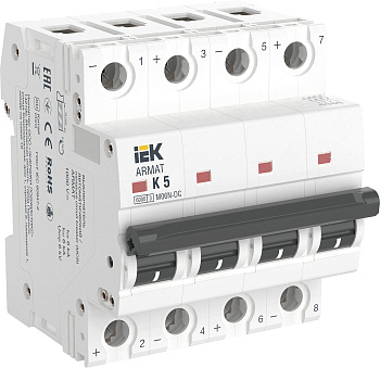 IEK ARMAT Автоматический выключатель M06N-DC 4P K 5А AR-M06N-4-K005DC
