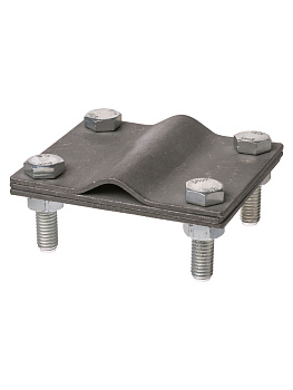 TDM Зажим соединительный 4-х болтовой штырь-полоса, штырь Ø16 - полоса 40х4 мм, термодиффузия SQ2401-0036