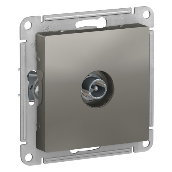 Systeme Electric AtlasDesign Сталь Розетка TV проходная 4DB, механизм