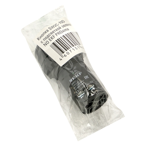 Купить EKF PROxima Кнопка SW2C-10D с подсветкой зеленая NO