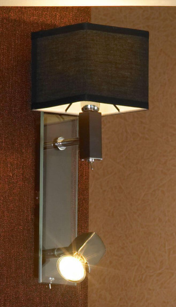 Купить Lussole S.R.L Металл Хром / венге Ткань Светильник настенный E14 + GU10 LSF-2571-02