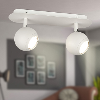 ЭРА Светильник настенно-потолочный спот ЭРА OL36-2 WH MR16 GU10 IP20 белый